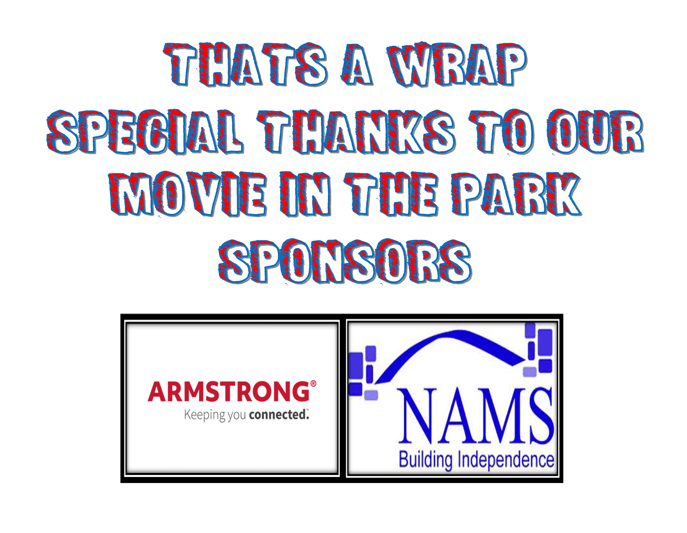 Thank you to sponsors
