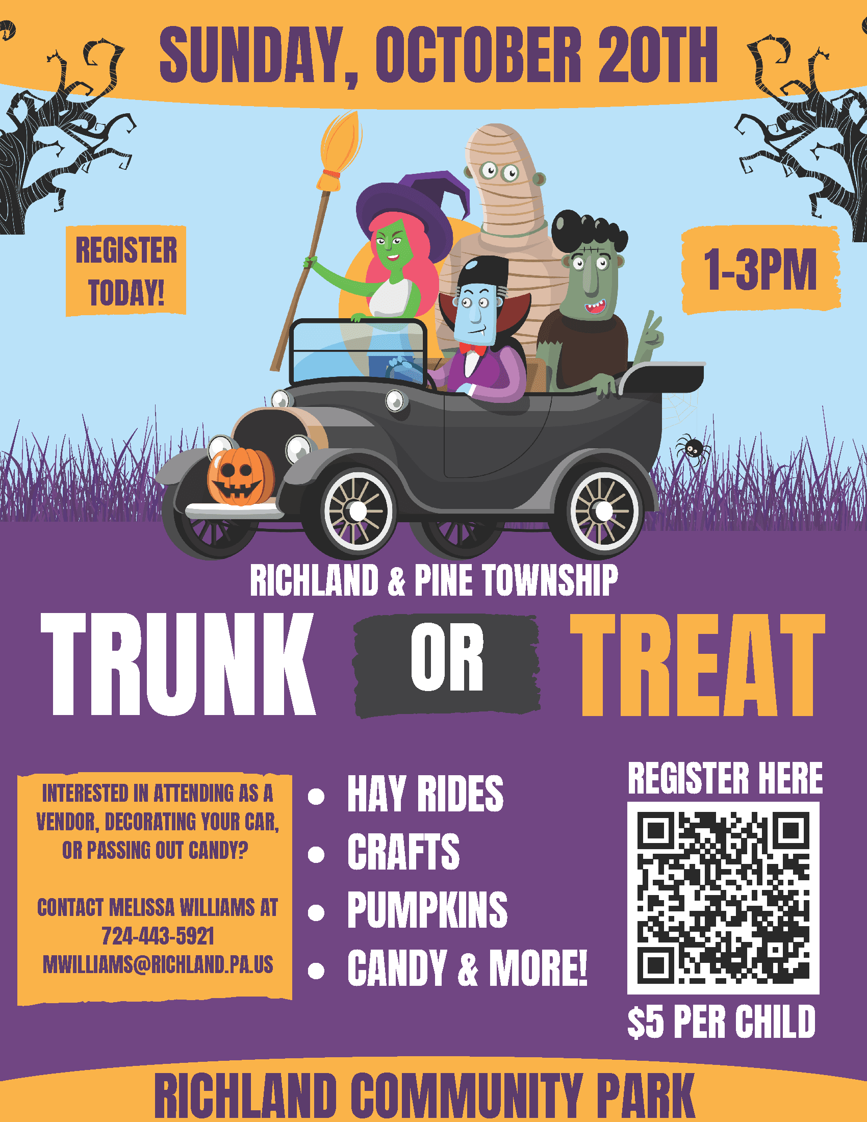 Richland Pine Trunk or Treat Save the Date 2024 UPDATE