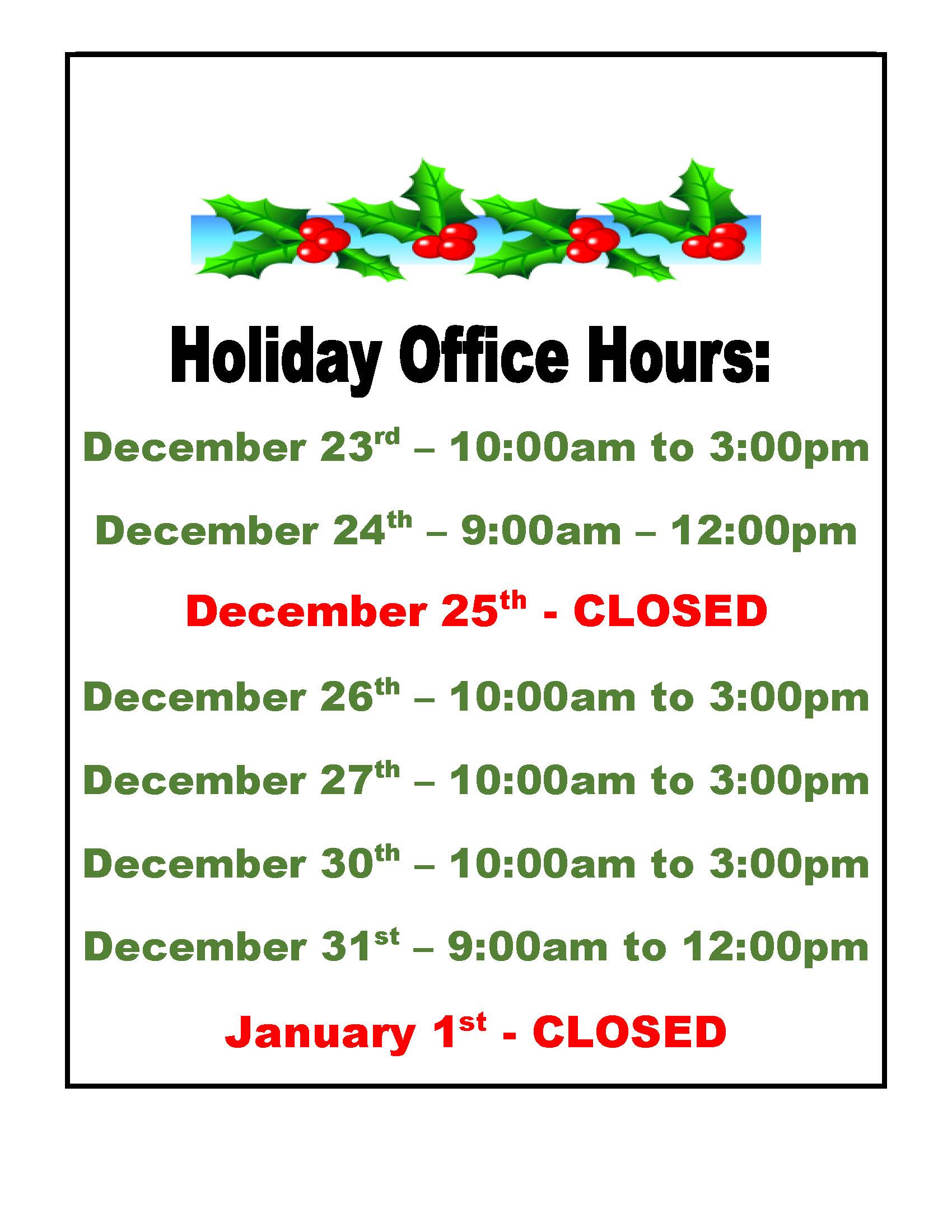 Week of Christmas Flyer 2024