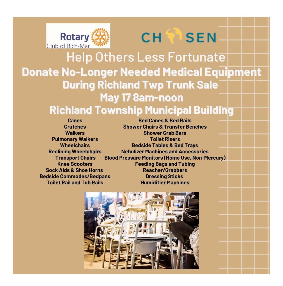 Medical Equipment Collection_ Rich Mar Rotary Notice